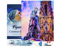 Diamond Painting Broderie Diamant Figured’Art 40x50cm toile tendue sur châssis en bois - diamants carrés - Statue Edinburgh