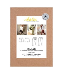 Pochette patron de couture DAKAR Pantalon ou Short Enfant mixte 3-12 taille n°FR 3-12 ans