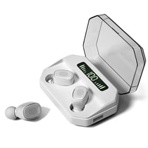 Écouteurs Bluetooth Sans Fil 5.0 Affichage Tactile Son Clair Longue Autonomie Blanc YONIS
