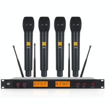 Microphone Sans Fil 4 Canaux Pour Événements Extérieurs Jusqu'à 50m YONIS