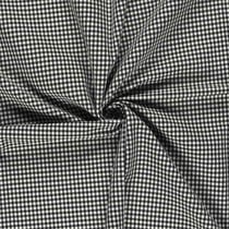Tissu Bengaline de Viscose Mini Rayures blanc sur fond Noir