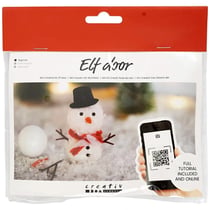 Mini kit créatif - Lutin de Noël - Bonhomme de neige - 13 pcs