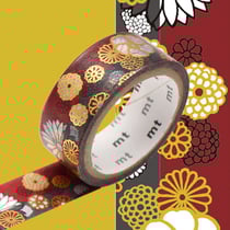 Masking Tape SOUSOU fleurs tradi dorure / kinrandonsu