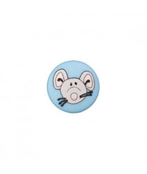 Carte de 3 boutons Souris à queue 12mm - Union Knopf Bleu (BLEU CLAIR)