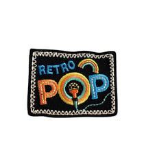 Lot de 3 écussons thermocollants rétro pop 5,1cm x 4cm