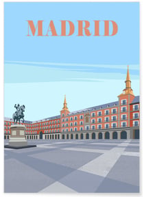 Affiche ville Madrid | A3 : 29,7x42cm