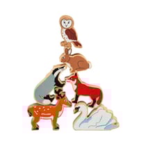 Lot de 6 figurines en bois animaux de la campagne