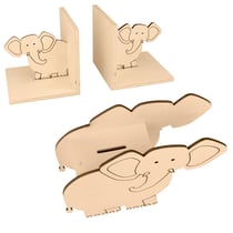 Serre-livres + tirelire éléphant