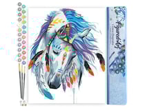 Peinture par Numéro Figured'Art - Cheval de Fête - Kit de Loisir Créatif DIY Numéro d'Art Complet - 40x50cm sans châssis en bois