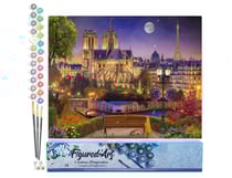 Peinture par Numéro Figured'Art - Notre-Dame Etoilée - Kit de Loisir Créatif DIY Numéro d'Art Complet - 40x50cm sans châssis en bois