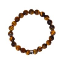 Bracelet Œil de Tigre Perles rondes 8 mm - Omsaé