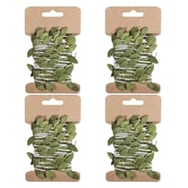 4 guirlandes de feuilles vertes en papier 2 m