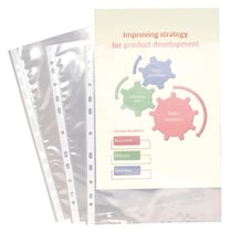 Sachet de 10 pochettes perforées polypropylène lisse 6/100e - A4 - Cristal - x 10 - Exacompta
