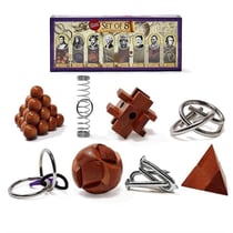 Coffret - PROFESSOR PUZZLE - Grands Esprits - 8 pièces - énigmes « Aux grands noms les grands défis » - dès 3 ans