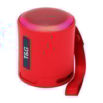 Enceinte Bluetooth Portable LED Multicolore Sans Fil Subwoofer Avec Lumière RGB Rouge YONIS