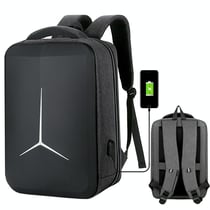 Sac À Dos Ordinateur Imperméable 15 Pouces Avec Port USB Pour Affaires Et Sport Gris foncé YONIS