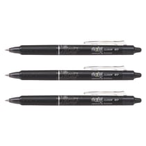 Lot de 3 stylos roller rétractables Frixion Ball Clicker 0,7 mm Pilot - Noir