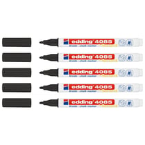 Lot de 5 Marqueur craie EDDING - Noir - Pointe fine 1-2 mm