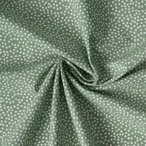 Tissu Coton imprimé Arty Tassin tacheté Blanc sur fond Vert sauge