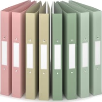 8 x Classeur A4 - Avec 2 Anneaux 30mm, Jusqu'à 200 feuilles, Dos de 3,5 cm, Terre- ACROPAQ