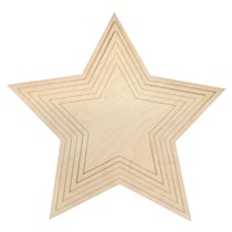 Rayher - Etoiles en bois 42,5cm 6 pièces