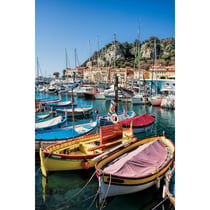 Tableau sur toile bateaux port de Nice 45x65 cm