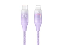 Avizar Câble de charge 30W Type-C à Lightning 1.2m Display XM avec Rétro-éclairage LED Violet