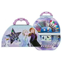 Mallette de coloriage reine des neiges 51 pieces - disney frozen - coffret artistique