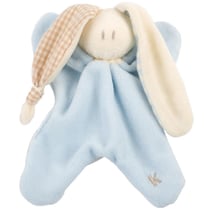 Doudou bleu en coton bio 17 cm