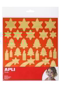 Gommettes métallisées Noel Doré x 88