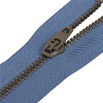 Fermeture en Métal non séparable spéciale poche - bleu mineral