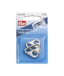 Lot de 2 Anneaux Triangulaire Metal 25 mm - Prym Argenté