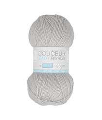 Fil à tricoter Douceur Baby Premium - Trimits : Idéal pour les Tricots de Bébé 166 Gris