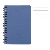Carnet - A5 - 14,8x21cm - Lignes - 100 pages - Couverture bleu - Spirale