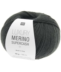 Luxury Merino Supercash DK – Laine mérinos & cachemire d’exception – Rico Design - Pour tricots élégants, doux & intemporels 04 Olive