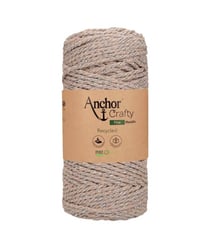 Corde de Coton Recyclé Macramé Anchor Crafty Fine Metallic - 250gr - Anchor Beige Marron