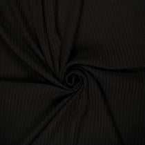 Tissu Jersey Viscose côtelé lourd Oréa uni Noir