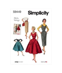 Patron Simplicity 9449 - Robe, pull et jupes pour femme du 34 au 52 FR taille n°FR 34-42