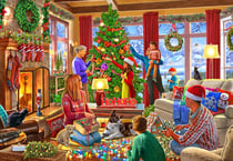 Puzzle 1000 pièces - Christmas Decorating - Bluebird Puzzle