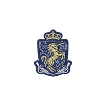 Ecusson thermocollant blason royal licorne 4,5x5cm