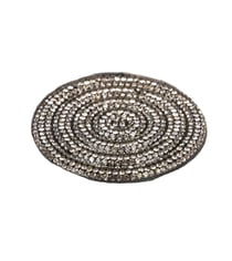 Motif cercles perles thermocollant 60mm noir
