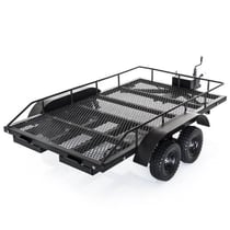 Trailer Remorque en acier double essieu avec kit Led (550x335mm) - Amewi 22197