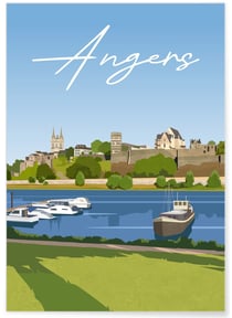 Affiche ville Angers 6 | A3 : 29,7x42cm