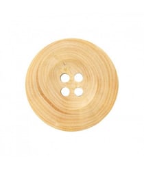 Carte de 3 boutons imitation bois Nature 4 trous 18mm - Union Knopf Marron