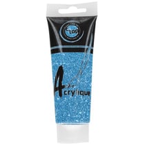 MégaCréa DIY - Peinture acrylique pailletée bleu 75 ml