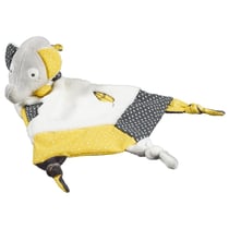 Doudou mouchoir Eléphant en velours gris