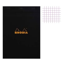 Bloc notes - A4 - 21x29,7 cm - Petits Carreaux - 80 feuilles - Noir - Rhodia