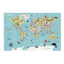 Carte du monde magnetique