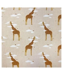 Tissu coton enfant girafe de 150 cm de largeur zefirafauve vendu par 50 cm