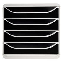 Module de classement Big Box 4 tiroirs Office - Noir - Exacompta